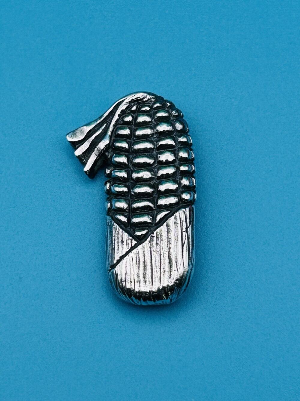 James Avery Retired 925 Sterling Silver Stalk or Ear of Corn Pendant Pin Brooch